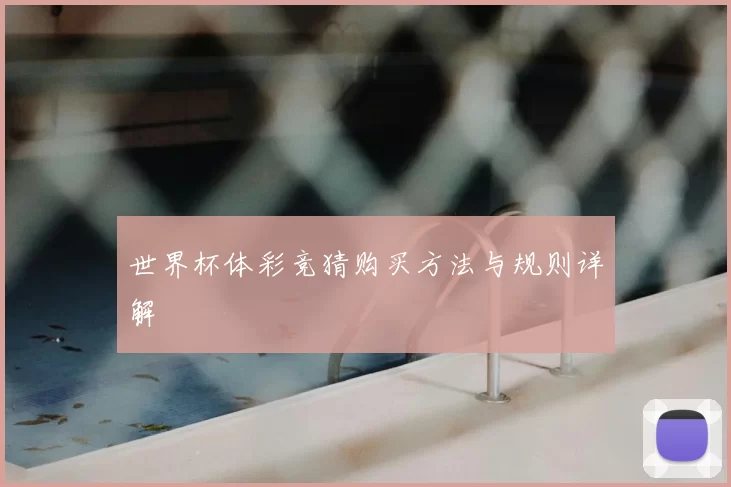 世界杯体彩竞猜购买方法与规则详解