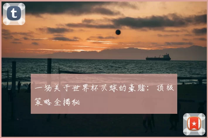 一场关于世界杯买球的豪赌：顶级策略全揭秘