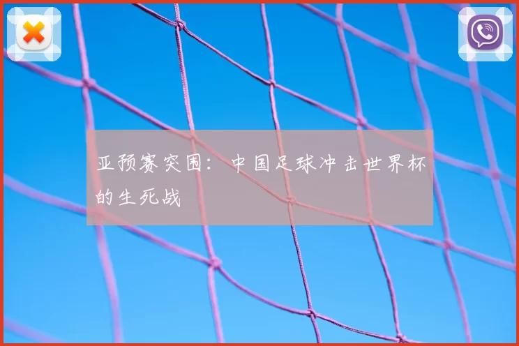 亚预赛突围：中国足球冲击世界杯的生死战